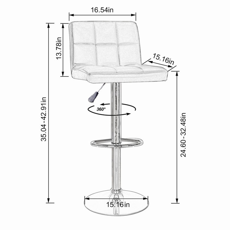 Ebern Designs Danicka Height Adjustable Swivel Bar Stool & Reviews